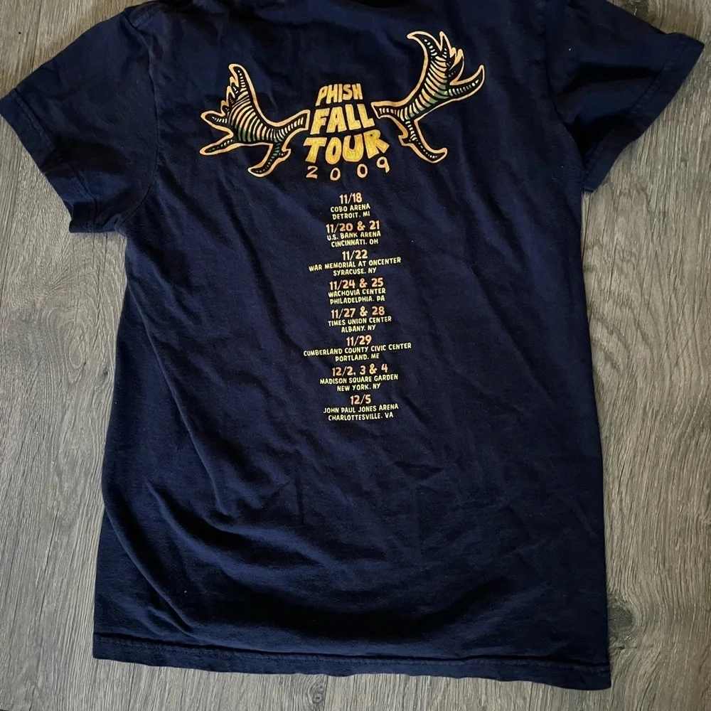 Phish Fall Tour 2009 Concert T-Shirt Navy Blue Small/Youth Medium Vintage womens